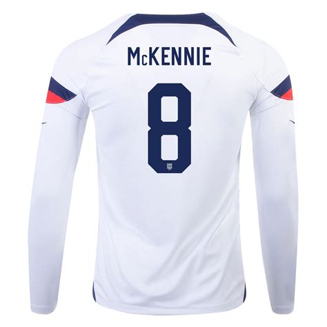 men's replica nike usmnt home jersey 2022|Men's Replica Nike Weston McKennie USMNT Home Long Sleeve Jersey 2022 .